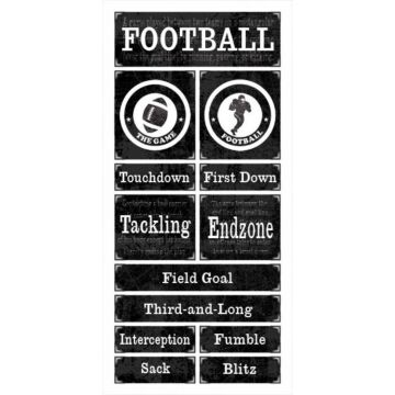 Scrapbook Customs - Football - Grunge Sticker