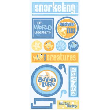 Scrapbook Customs Snorkeling (Stickers) Size: 5.75" x 12"