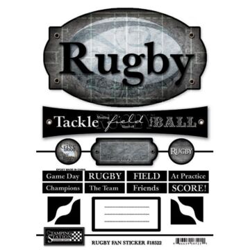 Scrapbook Customs - Rugby - Fan Sticker