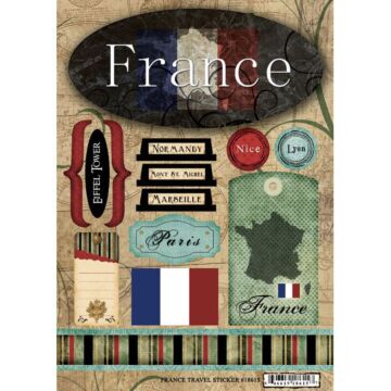 Scrapbook Customs France Travel Sticker