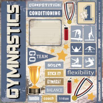 Scrapbook Customs Gymnastics Extreme Sticker