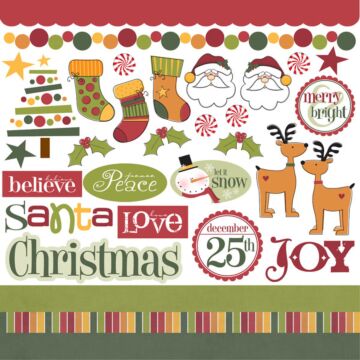 Scrapbook Customs - Christmas Joy Sticker