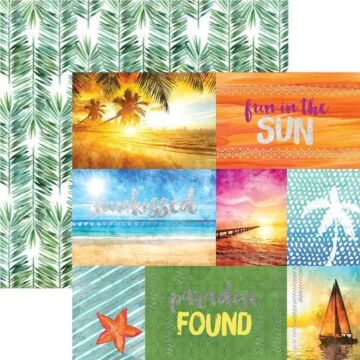 Paper House Fun in the Sun 12x12 Double Sided Embellished Paper