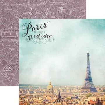Paper House Paris Is Always A Good Idea 12x12 Double Sided Paper
