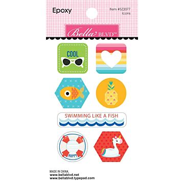 Bella BLVD Splash Zone Epoxy Stickers Icons