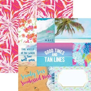Paper House Paradise Found Tags 12x12 Double Sided Paper