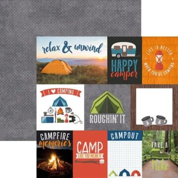 Paper House Camping Tags 12x12 Double Sided Paper