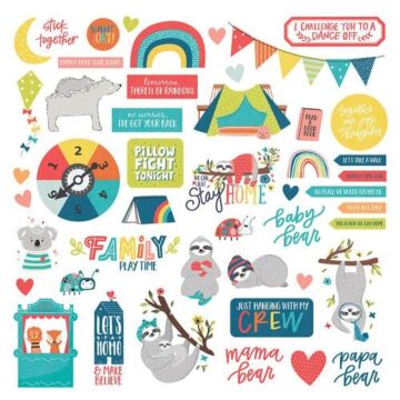 PhotoPlay - We Can Just Stay Home Collection - 12 x 12 Cardstock Stickers - Elements