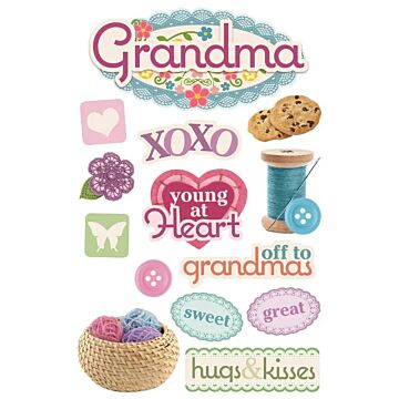 Paper House Grandma 3D Sticker