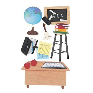 Jolee's Le Grande Dimensional Stickers-Teacher
