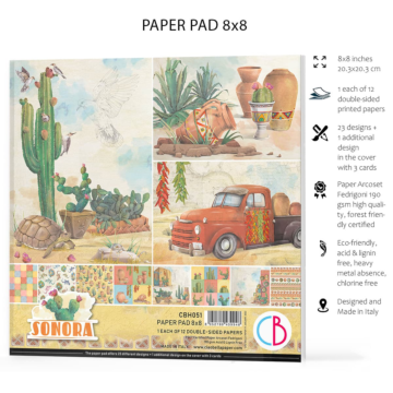 SONORA PAPER PAD 8"X8" 12/PKG