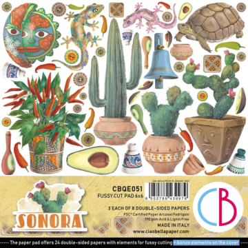 SONORA FUSSY CUT PAD 6"X6" 24/PKG