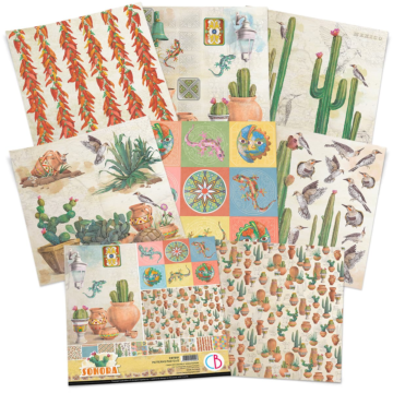 SONORA PATTERNS PAD 12"X12" 8/PKG