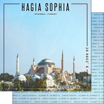 Scrapbook Customs Turkey - Istanbul Haiga Sophia Coordinates Paper Double-Sided Paper 12 x 12