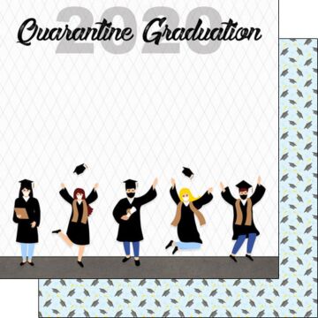 Scrapbook Customs - 12x12 Paper - Graduation 2020 Quarantine