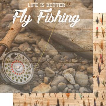 Scrapbook Customs - Life is Better Fly Fishing 12x12 paper