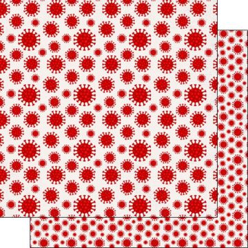Scrapbook Customs - COVID-19 VIRUS RED DS PAPER