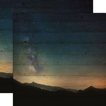 Scrapbook Customs - 12x12 Paper - Mountain Stars DS Background
