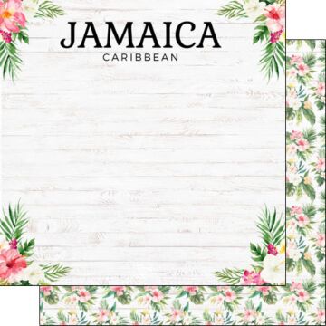 Scrapbook Customs - Double Sided Paper 12 x 12 - Jamaica Vacay Paper