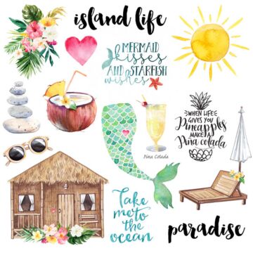 Scrapbook Customs - Vacay Cut Out #1 (Paper 12 x 12)