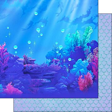 Scrapbook Customs - Double Sided Paper 12 x 12 - Water Princess