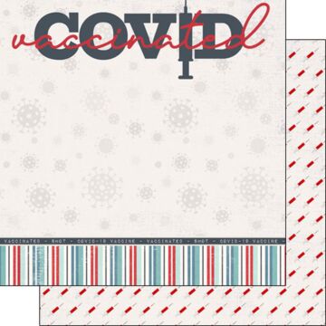 Scrapbook Customs - Covid-19 Vaccinated Double-Sided Paper 12 x 12