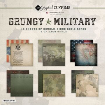 Scrapbook Customs - Grungy Military - DS Paper Kit