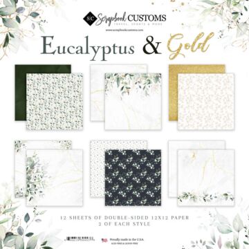 Scrapbook Customs - Eucalyptus & Gold - DS Paper Kit