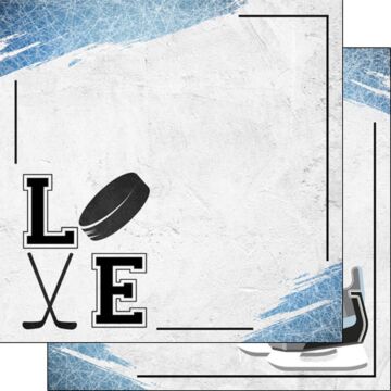 Preorder Scrapbook Customs Hockey Love DS Paper