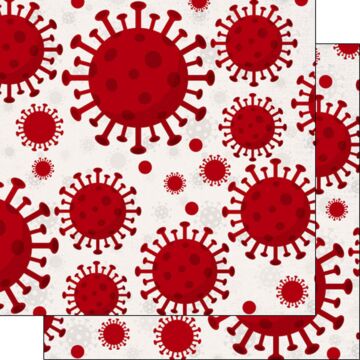 Covid-19 Large Virus DS - Companion pattern Double-Sided Paper 12 x 12.