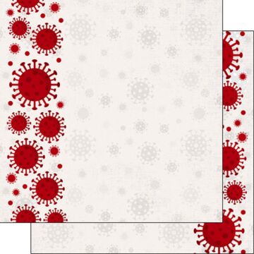 Scrapbook Customs - Covid-19 Virus Border DS - Companion pattern Double-Sided Paper 12 x 12