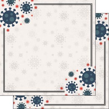Covid-19 Virus Corner DS - Companion pattern Double-Sided Paper 12 x 12
