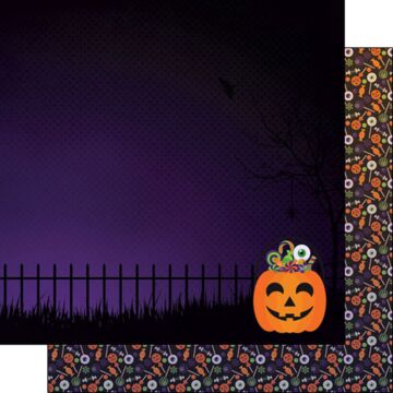 Scrapbook Customs Trunk or Treat Halloween Candy DS Paper Double-Sided Paper 12 x 12