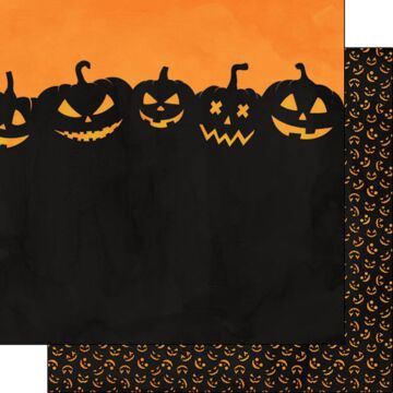 Scrapbook Customs Carving Pumpkins Comp. DS Paper Double-Sided Paper 12 x 12