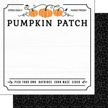 Scrapbook Customs Farm Fresh Pumpkin Patch Paper Double-Sided Paper 12 x 12