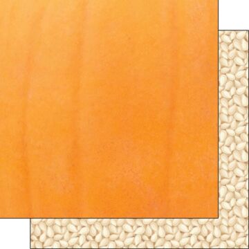 Scrapbook Customs Pumpkins Texture & Seeds DS Paper Double-Sided Paper 12 x 12
