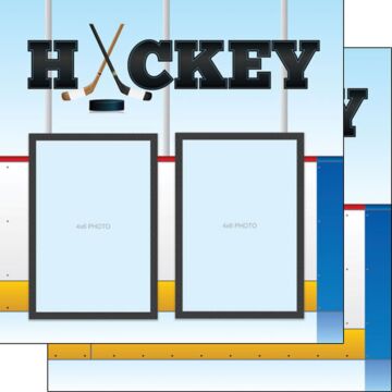 Preorder Scrapbook Customs Hockey Left Quick Page DS Paper
