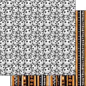 Scrapbook Customs Skeleton Halloween DS Paper 12x12