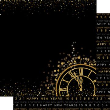 Scrapbook Customs New Year Countdown DS Paper 12x12