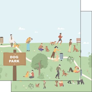 Scrapbook Customs Dog Park DS Paper 12x12