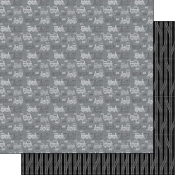 Scrapbook Customs Locomotive Tracks DS Paper 12x12