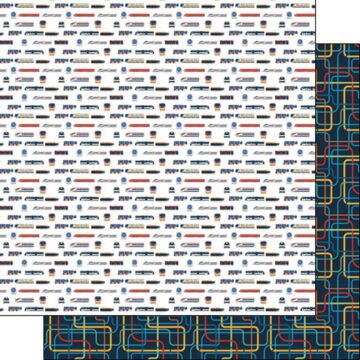 Scrapbook Customs Subway Line DS Paper 12x12