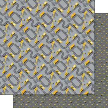 Scrapbook Customs Construction Time DS Paper 12x12
