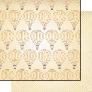 Scrapbook Customs Hot Air Balloons Orange DS Paper 12x12