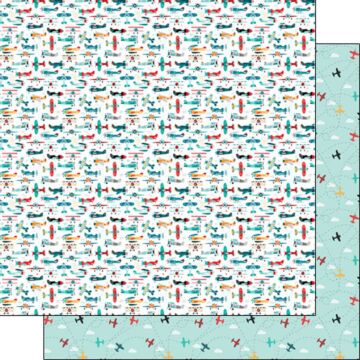 Scrapbook Customs Prop Planes DS Paper 12x12