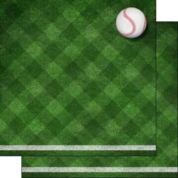 Scrapbook Customs Baseball On Field DS Paper 12x12