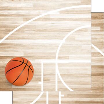 Preorder Scrapbook Customs Basketball On Court DS Paper