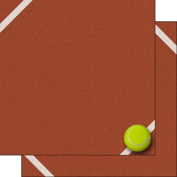 Scrapbook Customs Tennis On Court DS Paper 12x12