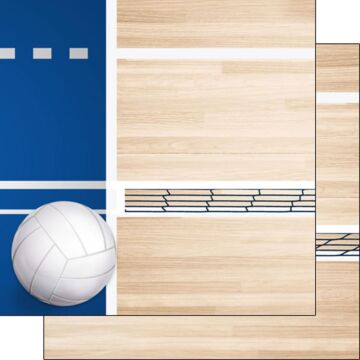 Preorder Scrapbook Customs Volleyball On Court DS Paper