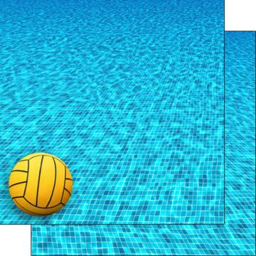 Scrapbook Customs Water Polo In Pool DS Paper 12x12